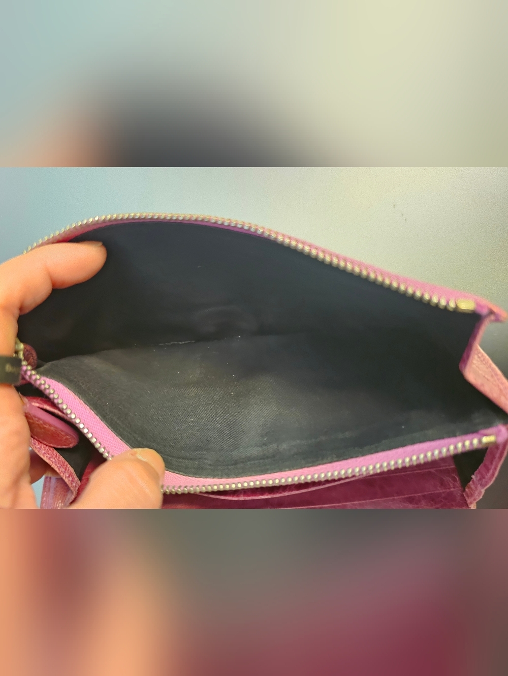 BALENCIAGA Pink Classic Moto Zip Around Long Wallet - Picture 11 of 11